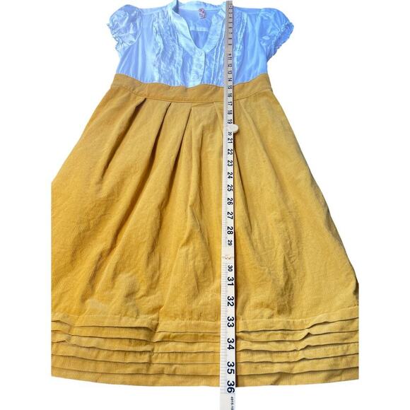 Maeve Anthropologie White Lace Top Mustard Yellow Skirt Dress – Size 2 - Picture 9 of 12